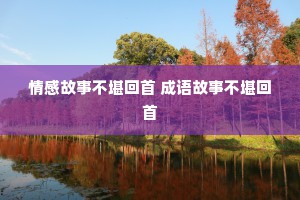 情感故事不堪回首 成语故事不堪回首