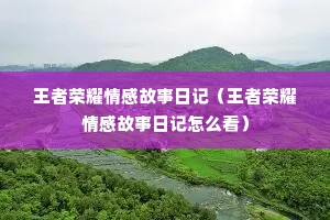 王者荣耀情感故事日记（王者荣耀情感故事日记怎么看）