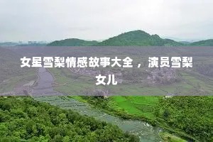 女星雪梨情感故事大全 ，演员雪梨女儿