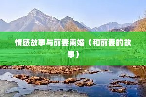 情感故事与前妻离婚（和前妻的故事）