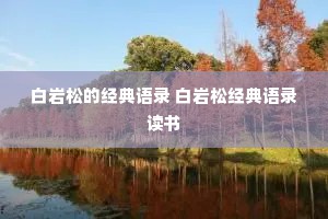 白岩松的经典语录 白岩松经典语录读书