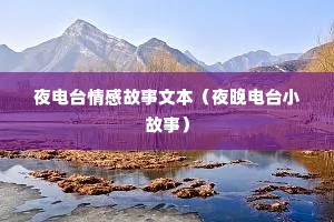 夜电台情感故事文本（夜晚电台小故事）
