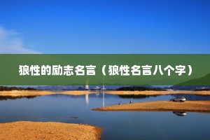 狼性的励志名言（狼性名言八个字）