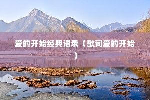 爱的开始经典语录（歌词爱的开始）