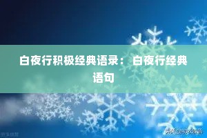 白夜行积极经典语录： 白夜行经典语句