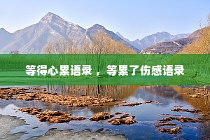 等得心累语录 ，等累了伤感语录