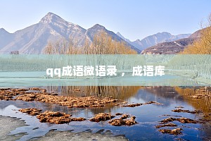 qq成语微语录 ，成语库